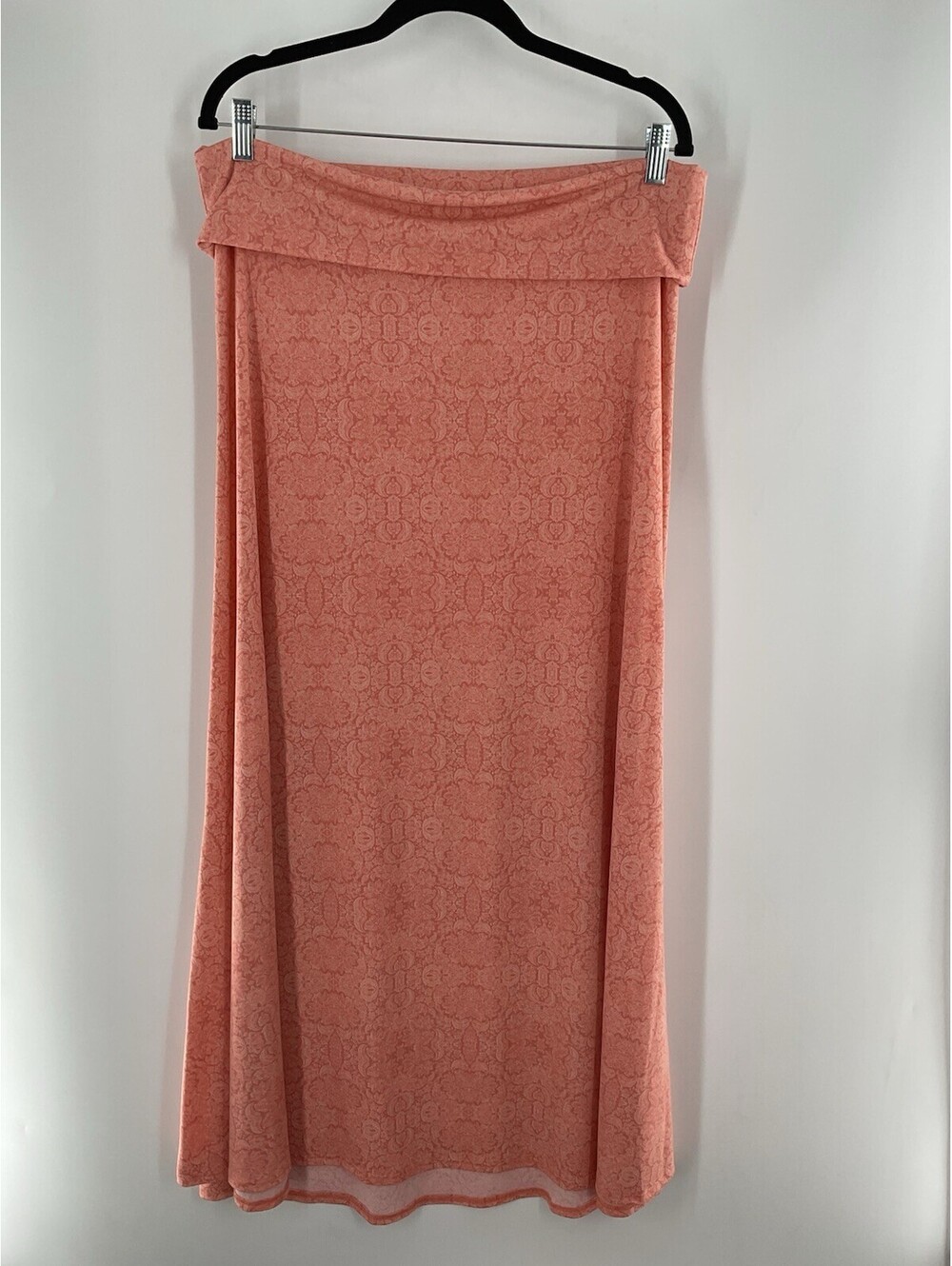 Lularoe Women’s Extra Large Maxi Skirt Floral Light Orange 007